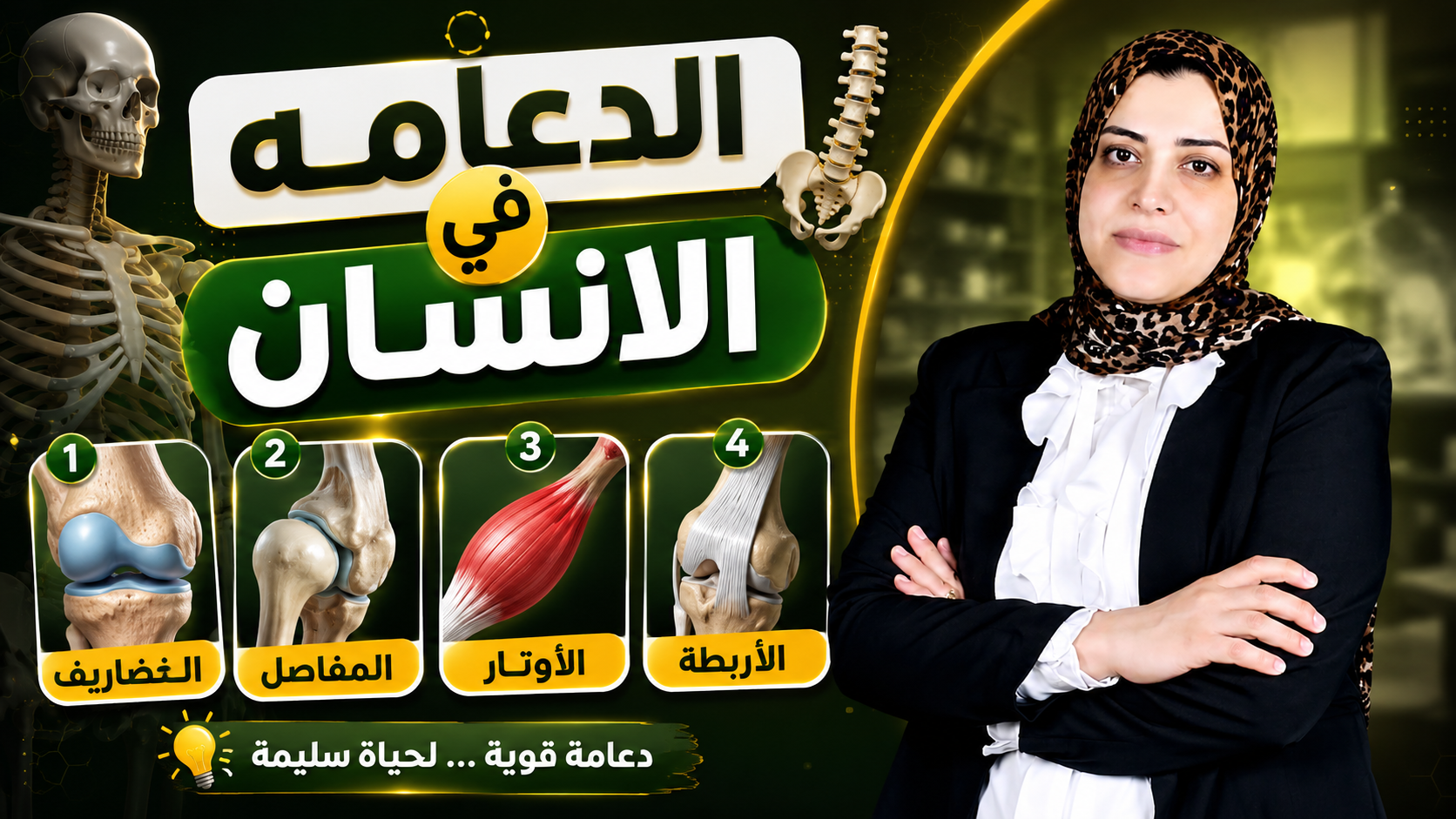 الدعامة في الإنسان - الأربطة - الأوتار - المفاصل - الغضاريف